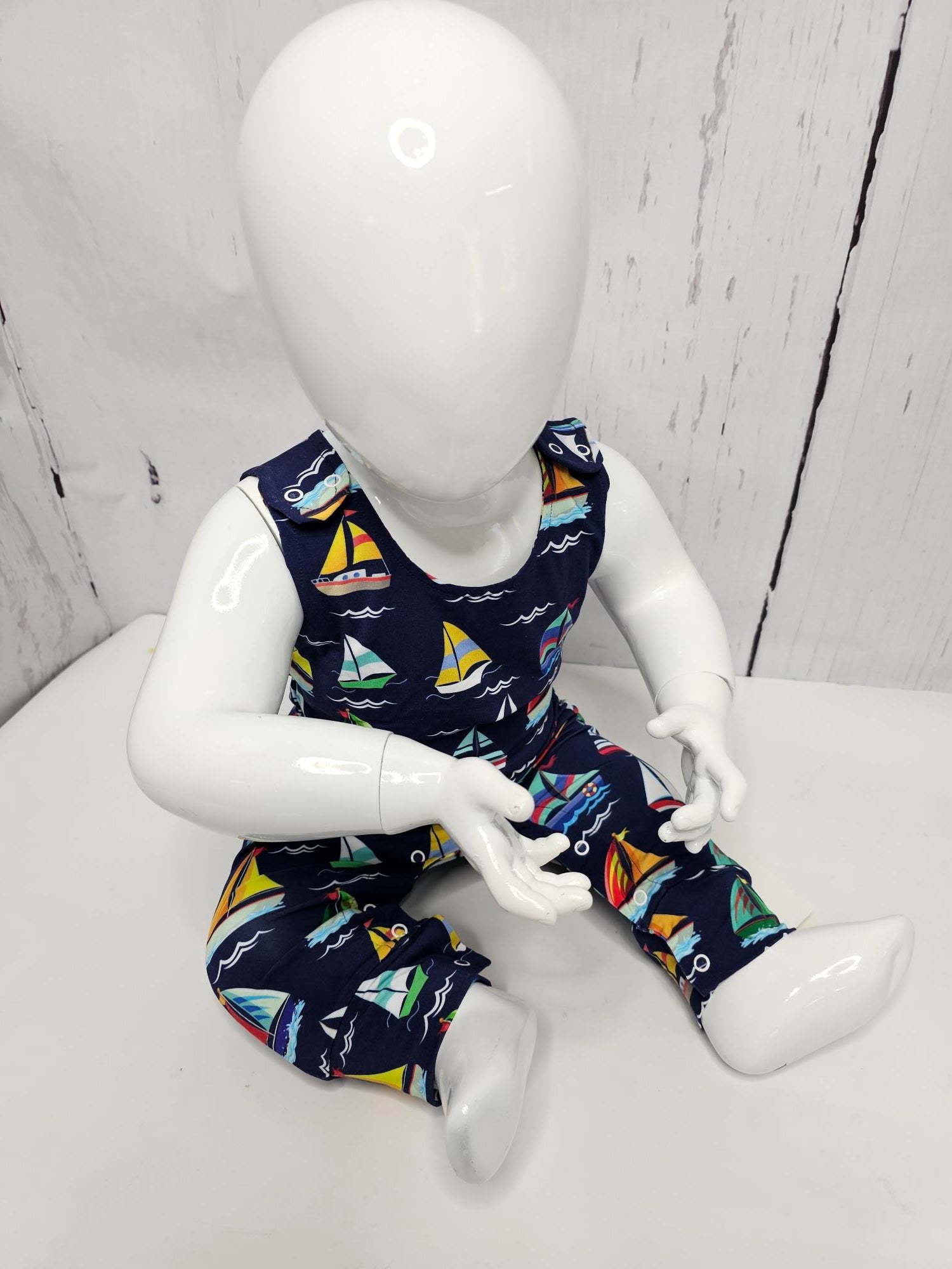 Jumper  Happy Sailing  Soft Bamboo Navy with colors Toddler 