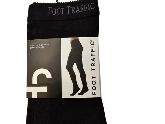 Women's Black Cotton Tights 60% Comber Cotton 35% Nylon 5% Spandex Tall 