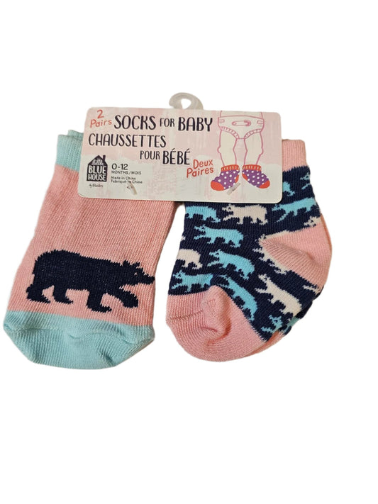 Children's Socks 0-12 months   S06WIBE438 Pink / Blue 