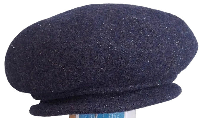 Sun n Sand-Hat Blue Soft Wool Beret Women's-AD1166D