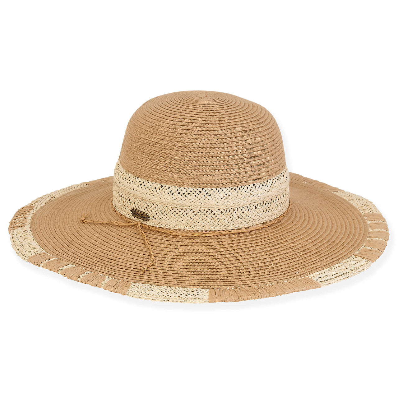 Hat Tan Baia Paperbraid Floppy Brim Women's HH2918B 