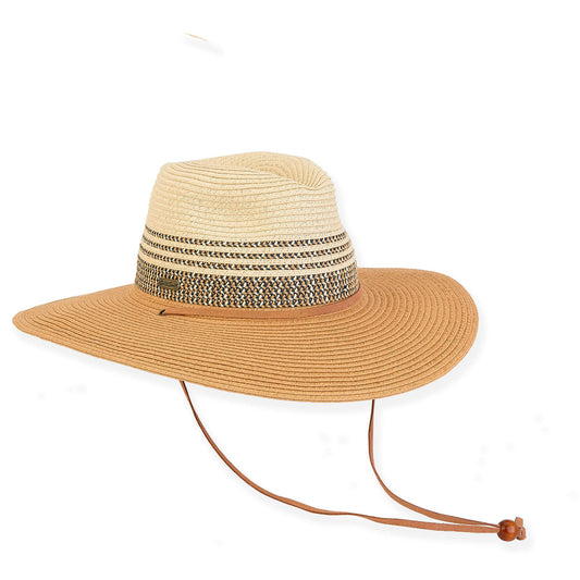 Hat Tan Collangatta Ppaerbraid Safari Brim Women's HH2902A 