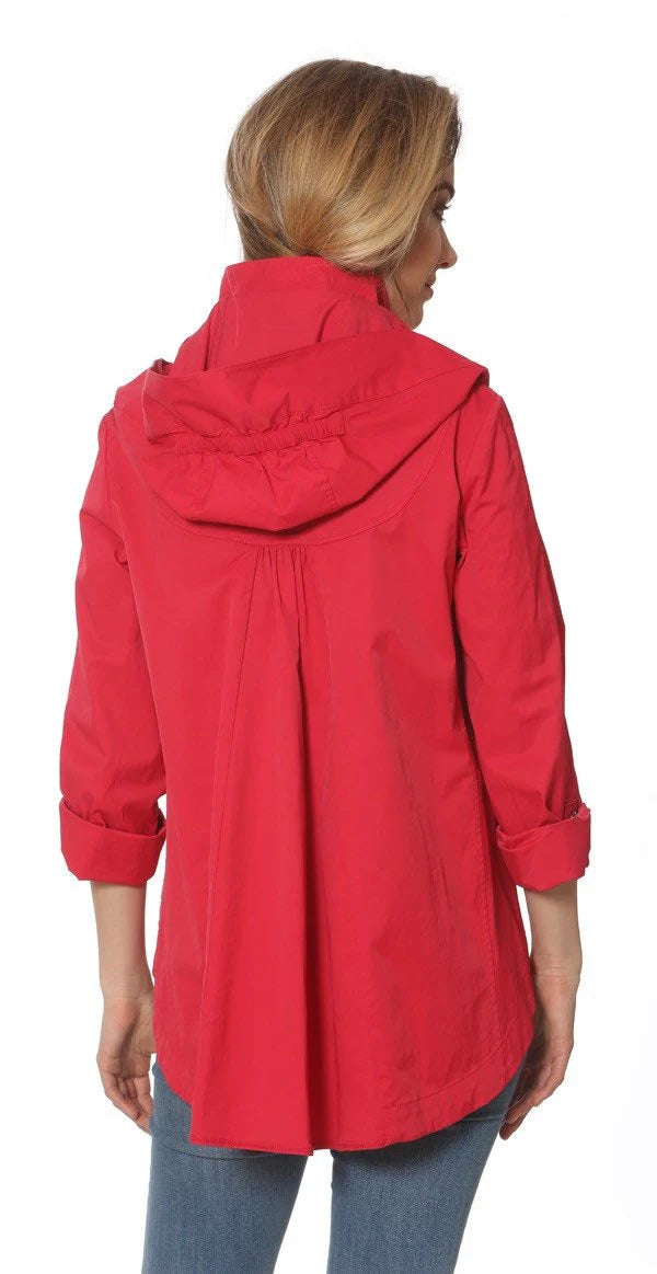 Rain coat, Wind breaker water resistant -  Burgundy  Savina 