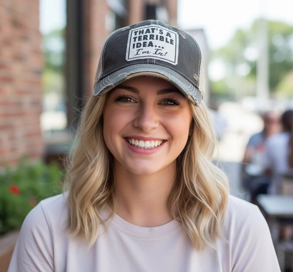 Vintage Life-Baseball Hat Black That's A Terrible Idea Mbw218