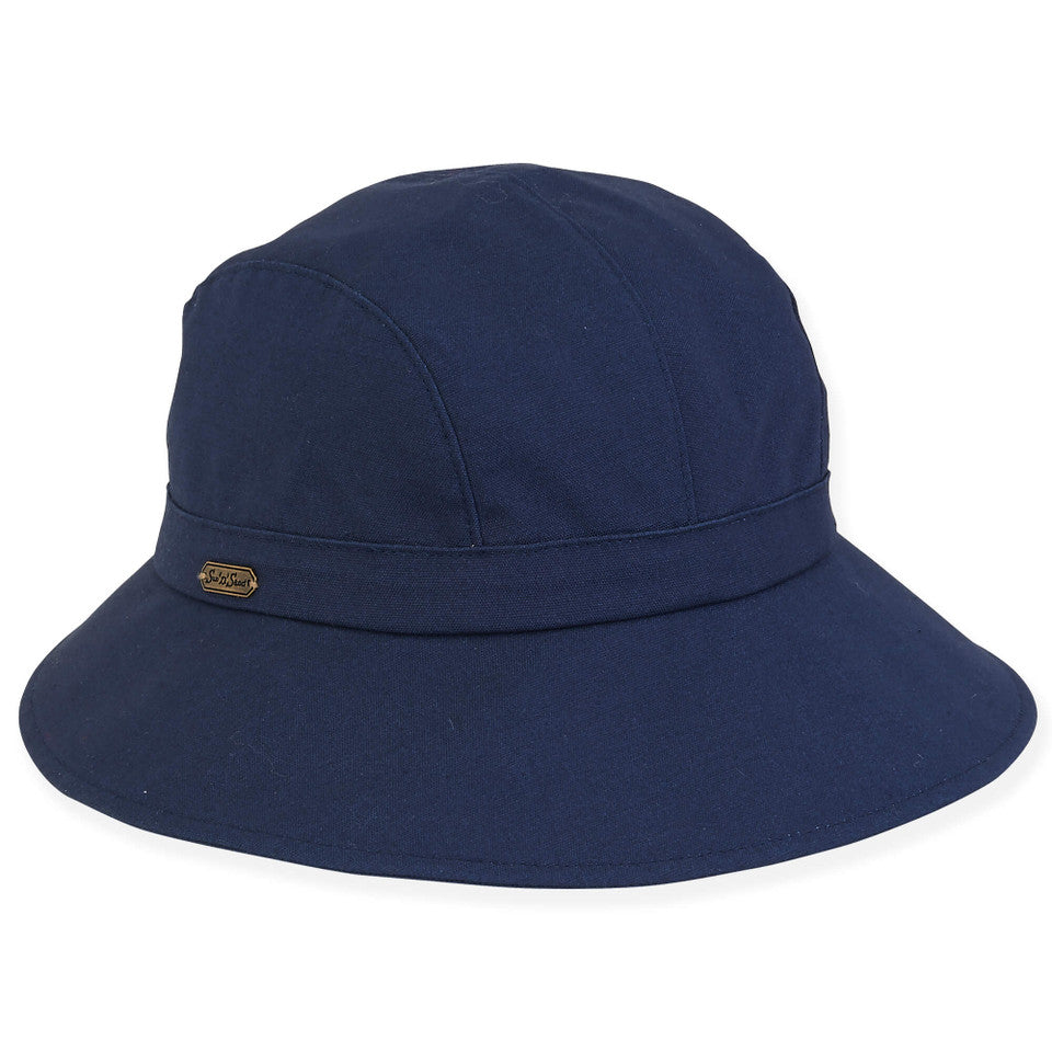 Hat Navy Cotton Tapered Cap Women's HH1391P 