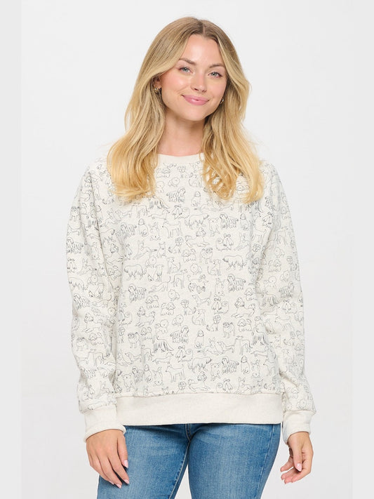 Sweat Shirt Pullover  Different Breed Dog Women's Sw246