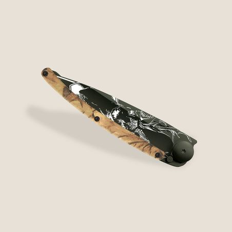 Pocket Knife   Deer  Brown Camo Wood 1GM000027 