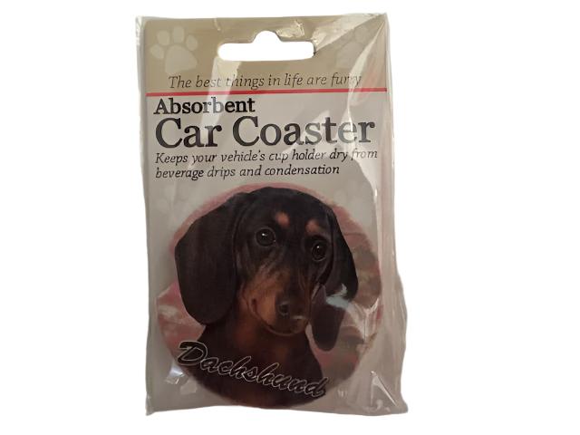 Car Coaster  Dachshund Black Dog    231 - 14 