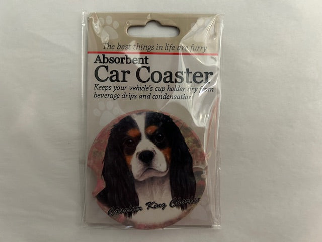 Dog Breed Car Coasters -Cavalier 