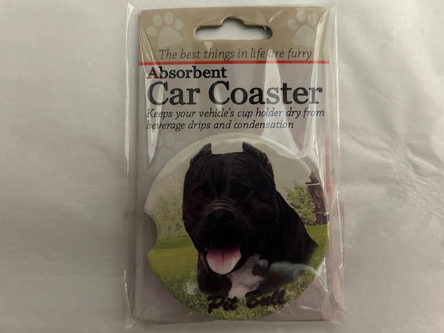 Dog Breed Car Coasters -Pit bull 