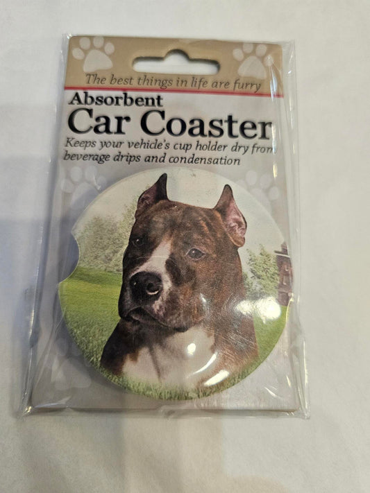 Car Coaster  Pit Bull Brindle        231-26 