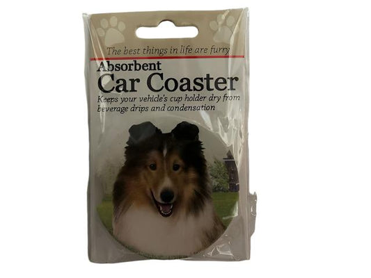 Car Coaster  Sheltie  Dog     231 - 37 