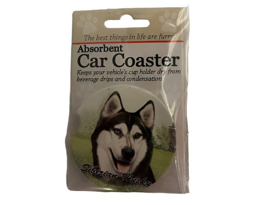 Car Coaster  Siberian Husky Dog   231 - 40 