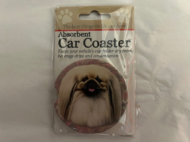 Dog Breed Car Coasters -Pekingese 