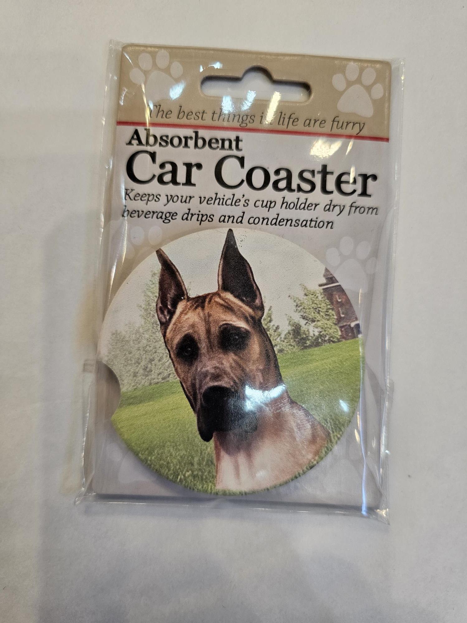 Dog Breed Car Coasters -Great Dane 