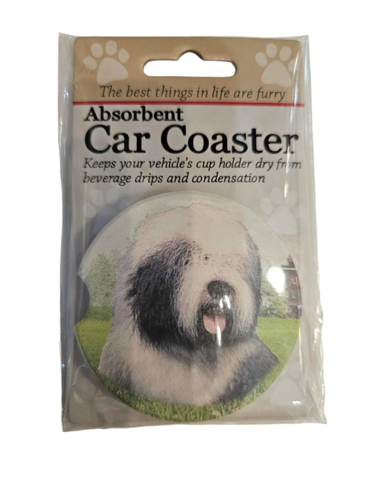 Car Coaster  Old English Sheepdog    231 - 77 