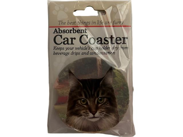 Car Coaster  Cat Maine Coon     232-6 