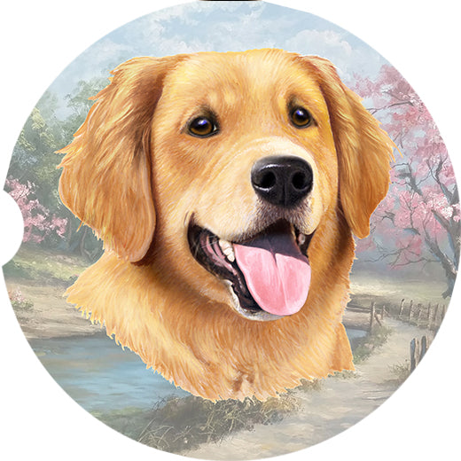 Car Coaster  Golden Retriever  Dog    233-15 