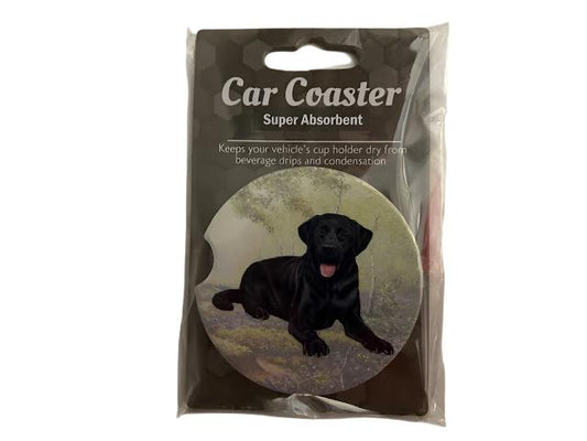 Car Coaster  Labrador Dog  Black  233-21 