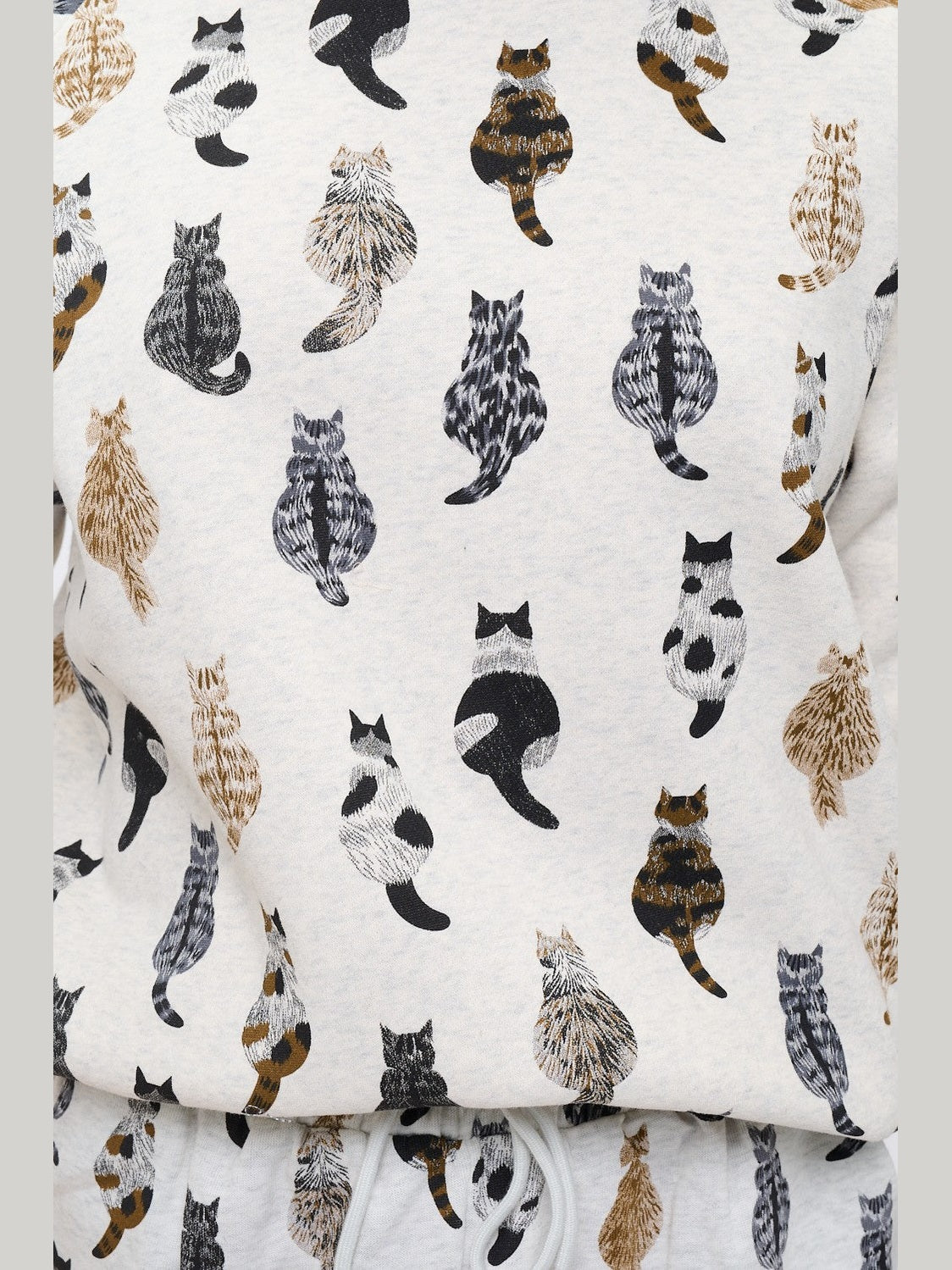 Sweat Shirt Pullover Whimsical Cat Tails  Women's Sw270