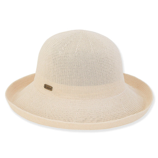 Hat - Natural-Polyester-Up Brim-Women's-Hh3050a 