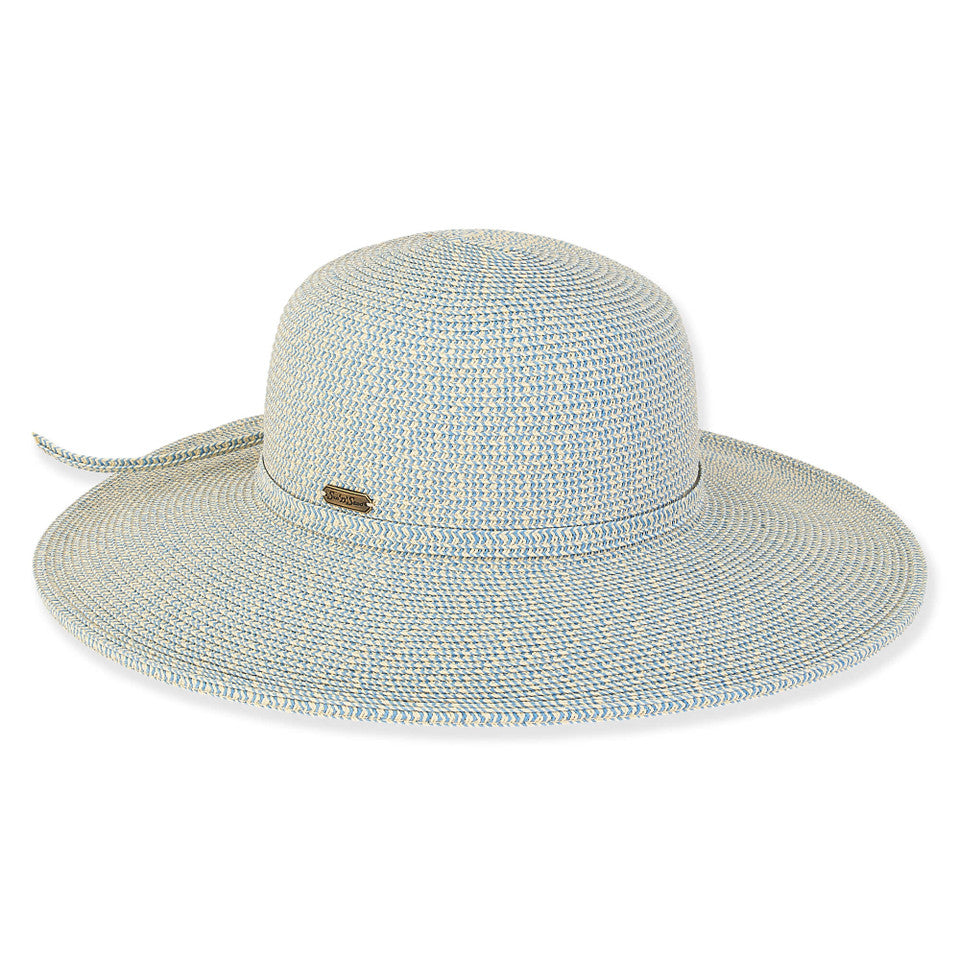 Hat Blue Paperbraid Floppy Brim Women's HH2969D 