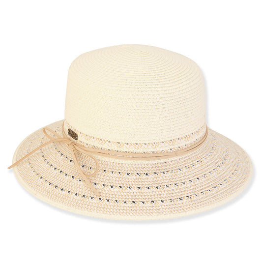 Hat Ivory Morgan Paperbraid Bucket Brim Women's HH3104A 