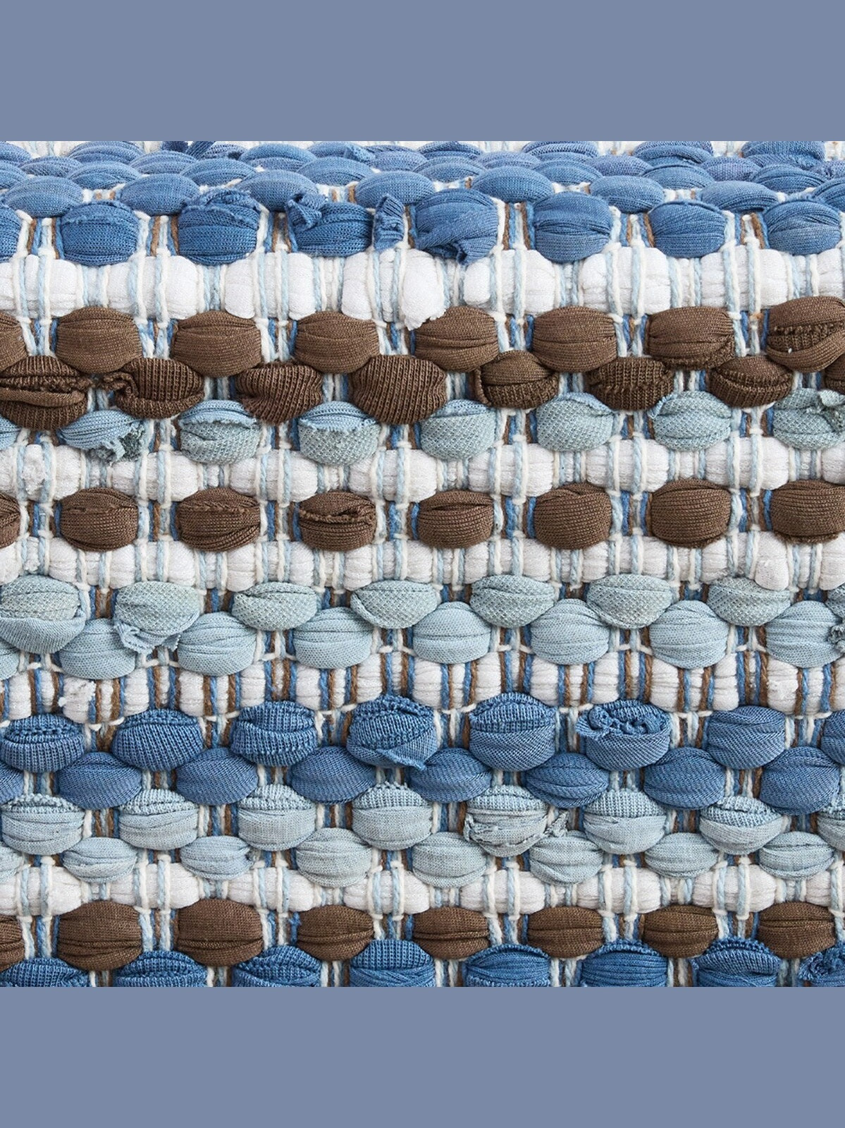 Table Runner Blue/Brown/White Cross Becca  Chindi Table 14x54" 2561-130