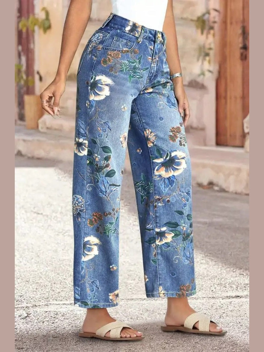 Pants colorful Jean Fabric  YK25031