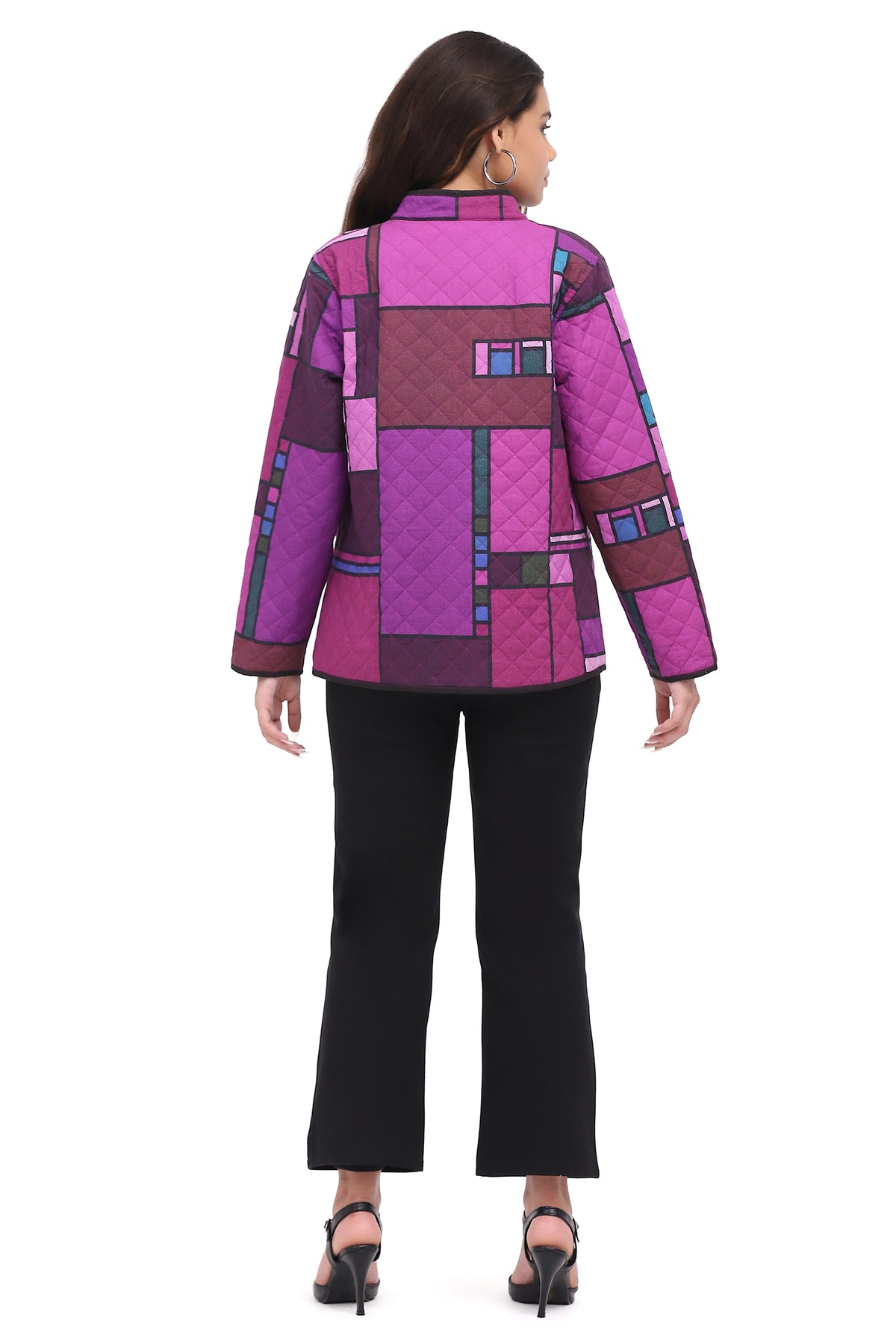 Jacket Trixie Rev Open Front Multi Purple Women's 26W2510E25