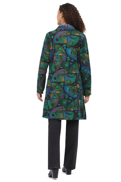 Jacket Reversible Hanna Open Front Black/Blue/Green Women's 26W2255E36