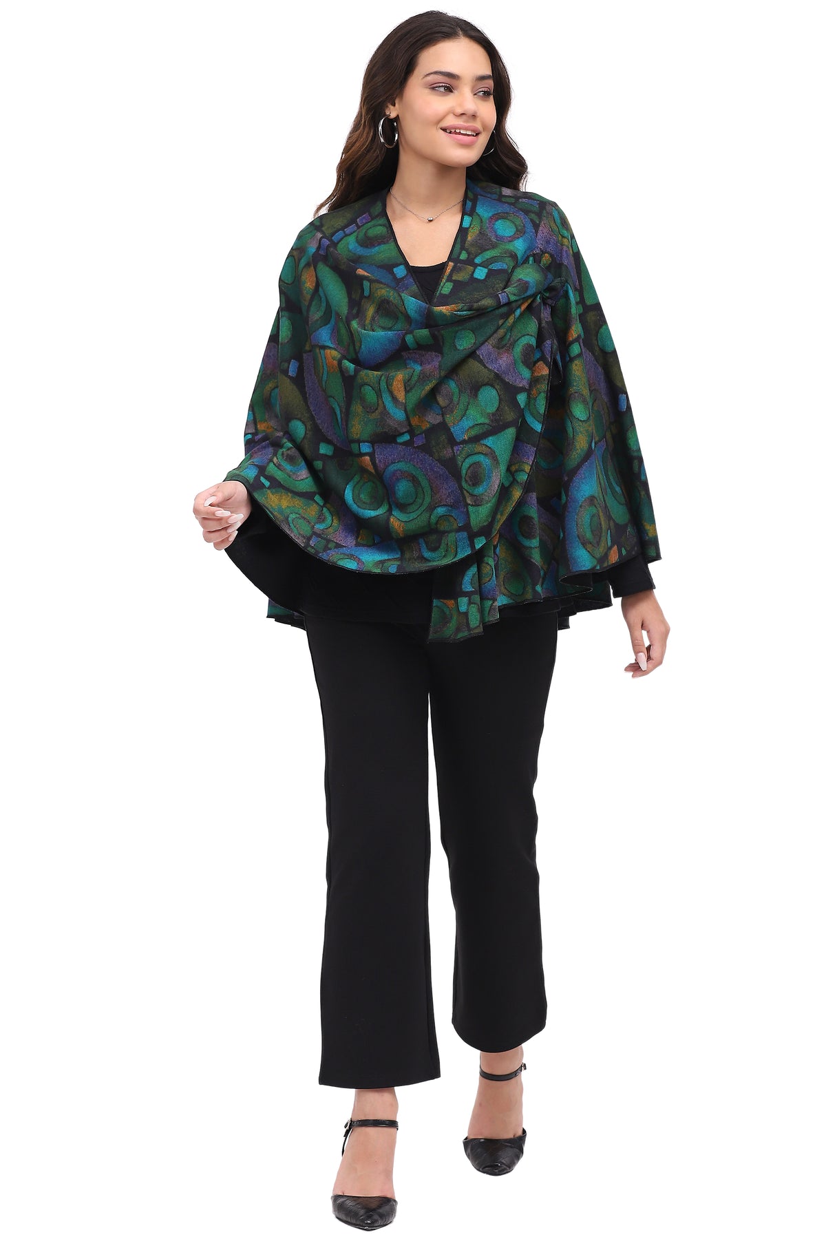 Jacket Wrap Reversible Jacket Black/Green Women's 26W253S
