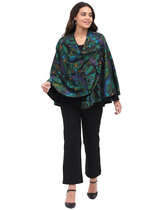 Jacket Wrap Reversible Jacket Black/Green Women's 26W253S