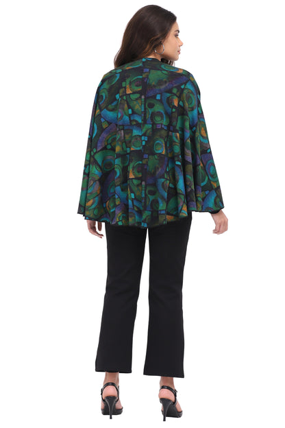 Jacket Wrap Reversible Jacket Black/Green Women's 26W253S