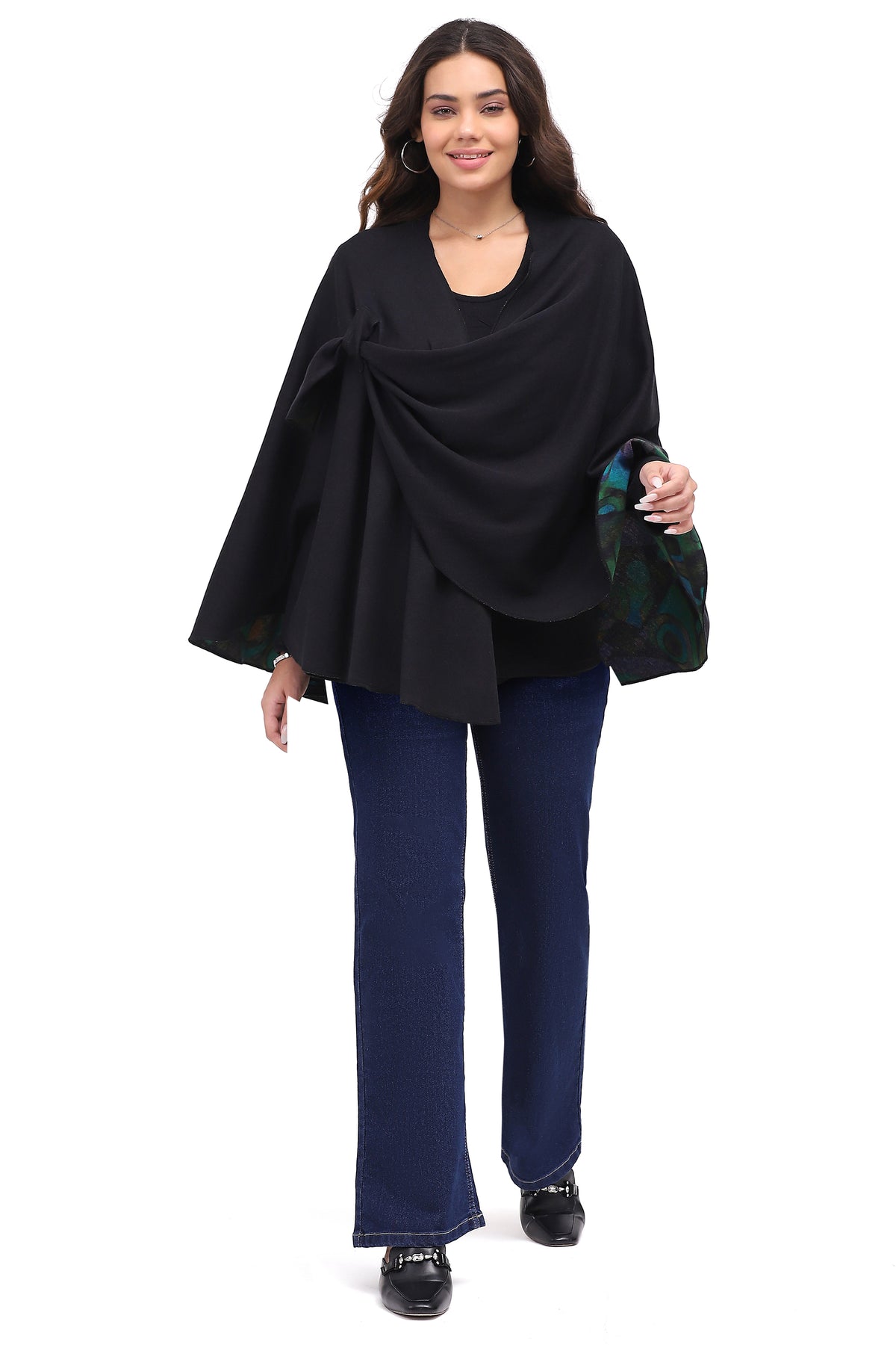 Jacket Wrap Reversible Jacket Black/Green Women's 26W253S