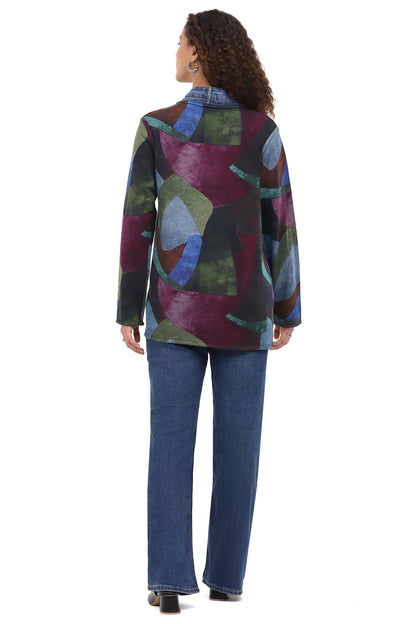 Jacket Reversible Kacey Open Front Black/Blue/Green Women's 26W2255E26