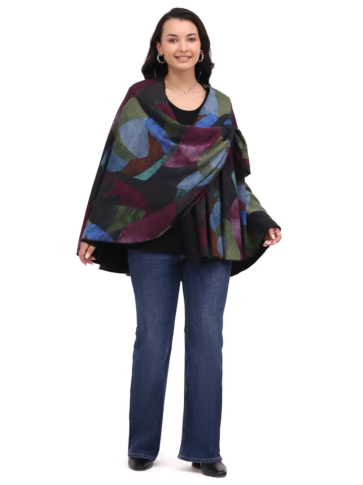 Parsley &amp; Sage-Jacket Wrap Reversible Jackie Multi Black Women's 26W255S