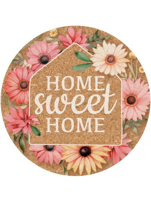 Carson- Trivet/Hot Plate Cork Home Sweet Home 8" 27564