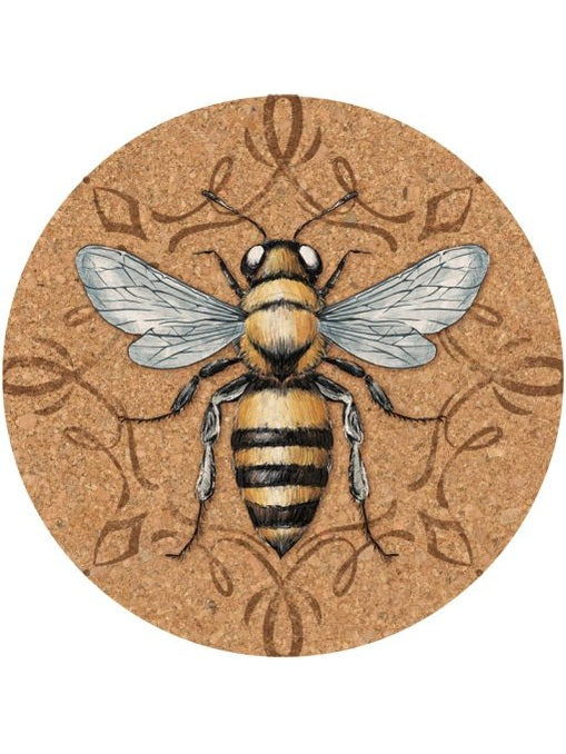 Carson- Trivet/Hot Plate Cork&nbsp; Bee 8" 27576