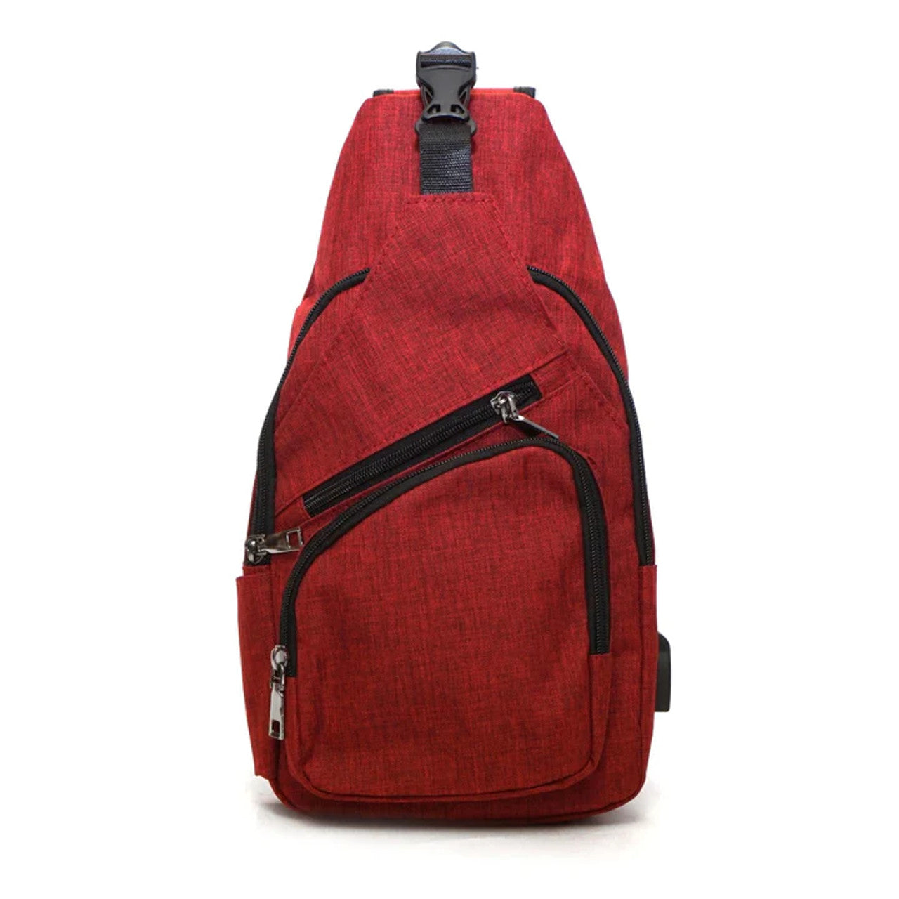 Daypack Nupouch Antitheft Usb Charging Connector Large Red 2881 