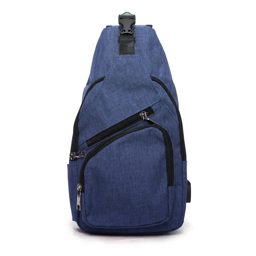 Daypack Nupouch Antitheft  Usb Charging Connector Large Navy 2886 