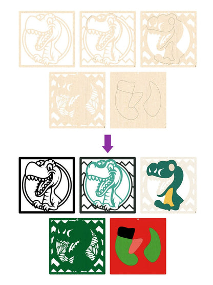 Wood Art Kit Dinosaur Wadino