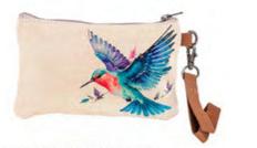 Wristlet Ruby Hummingbird Canvas 5x8" 901445 