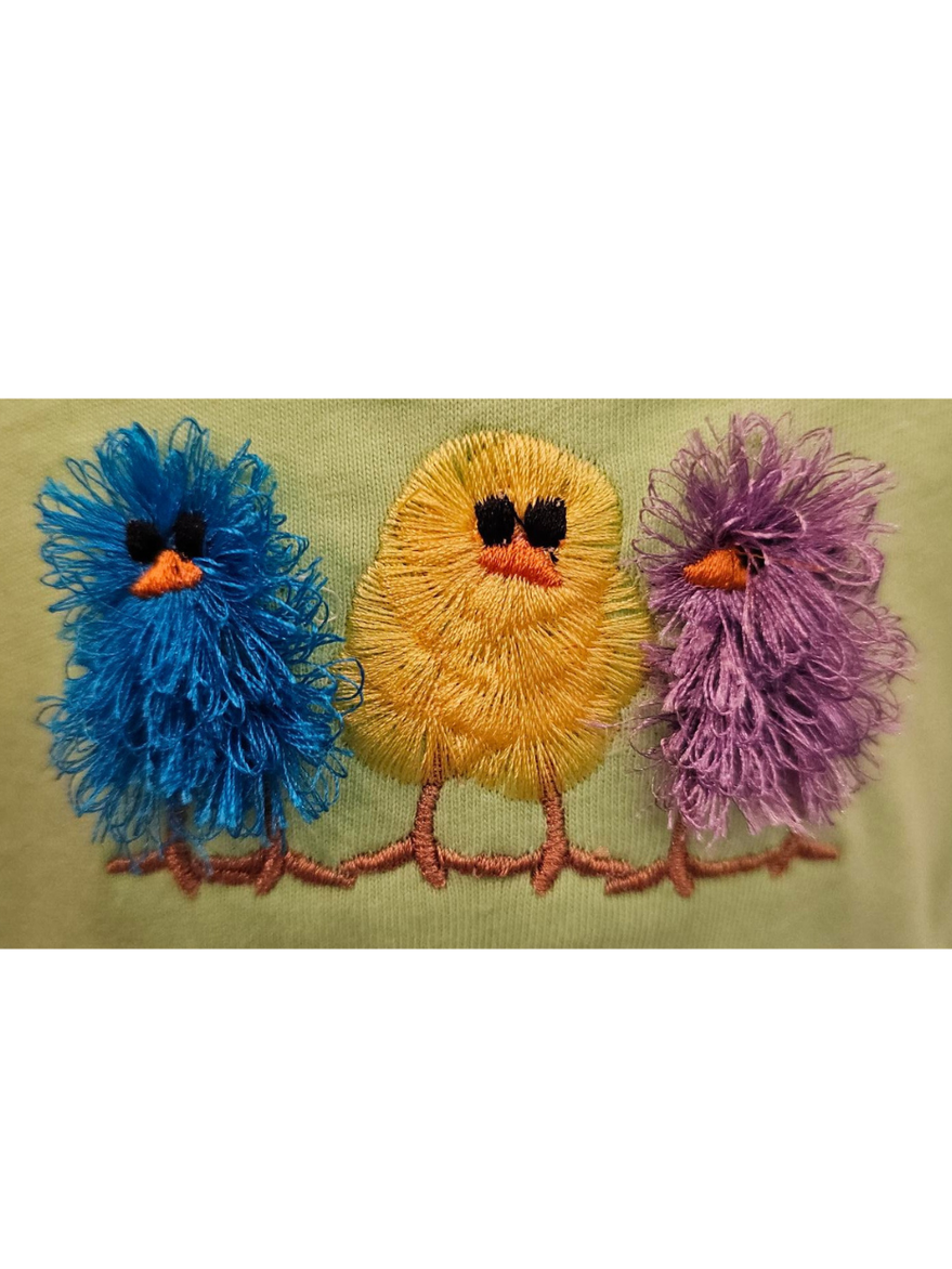T-Shirt Fringe Chickens  Toddler Green RTGTSC 
