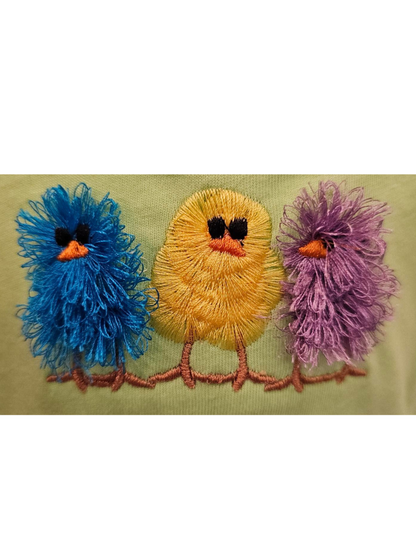 T-Shirt Fringe Chickens  Toddler Green RTGTSC 