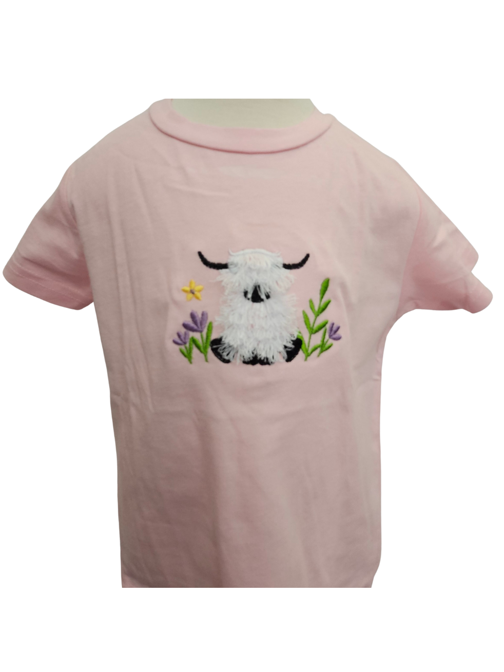 T-Shirt Fringe Cow Pink Toddler   RTTTPC 