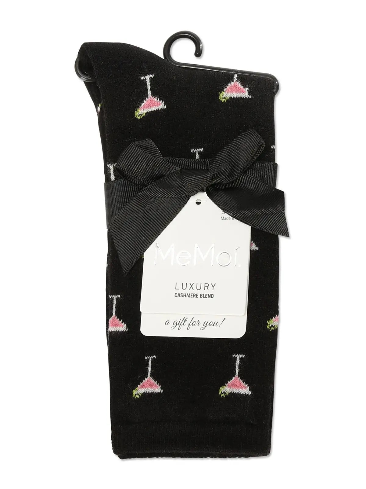 Women's Sock Black Cosmo Cashmere Crew 4-10 Gift Pack   Mcl08092