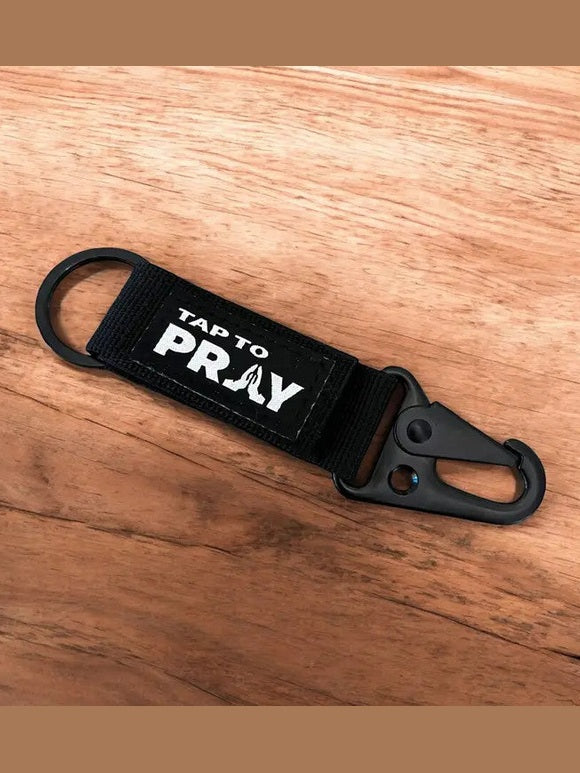 Key Chain &nbsp;Tap To Pray Black Tactical Carabiner 100-454