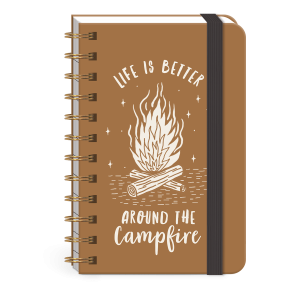 3 x 4 Note Pad  Camping Icons Campfire Spiral Pocket  32601 