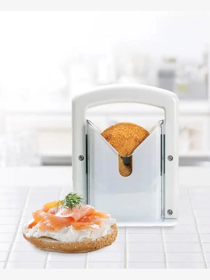 Bagel Slicer Safe Grip Guillotine Style&nbsp; White 43882